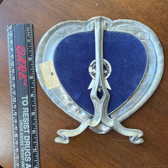 Elias Artmetal Fine Pewter & Sterling Heart Victorian Style RARE & VINTAGE Frame - Picture 6 of 13